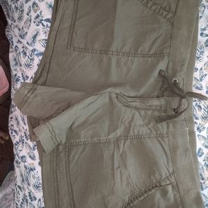 Army green Ana shorts size 10 elastic waist pocket